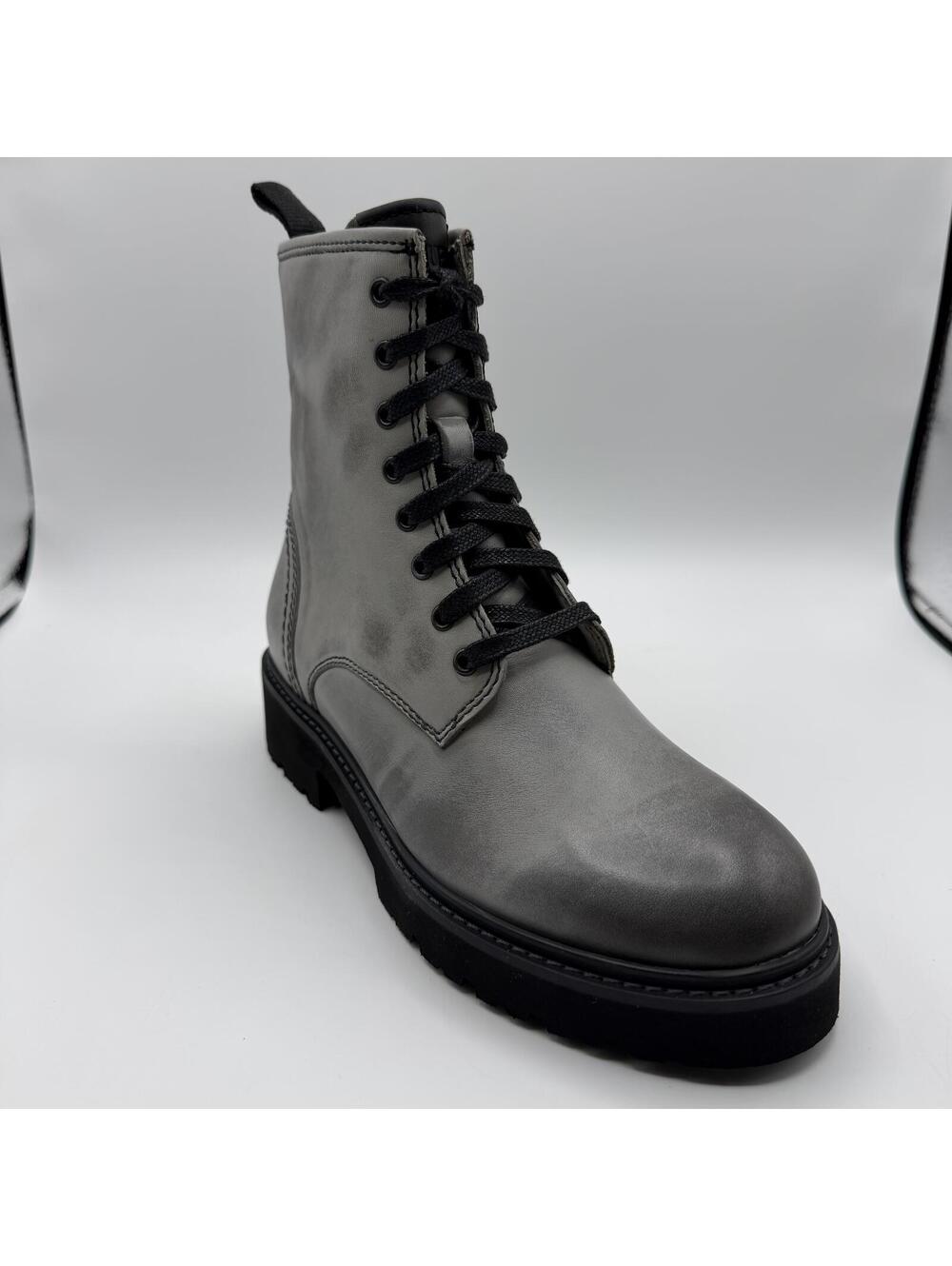 Samuel Hubbard Made in Portugal Lace Up Lombard Boots Leather Size 6 Gray W1505 - Picture 11 of 11